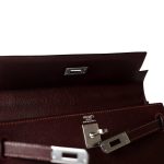 Kelly 25 Retourne Rouge H Chèvre Palladium Plated I Square Stamp - Image 10