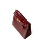 Kelly 28 Rouge Box Calfskin Gold Plated V Stamp - Image 18
