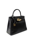 Kelly Retourne Black Box Calfskin Gold Plated Y Stamp - Image 11