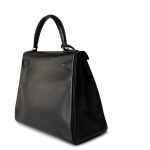 Kelly Retourne Black Box Calfskin Gold Plated Y Stamp - Image 3