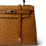 Kelly Sellier 28 Natural Ostrich Gold Plated (X) Stamp - Image 4