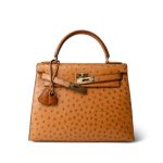 Kelly Sellier 28 Natural Ostrich Gold Plated (X) Stamp - Image 18