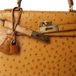 Kelly Sellier 28 Natural Ostrich Gold Plated (X) Stamp - Image 15