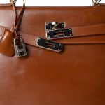 Kelly Sellier 32 Noisette Box Calfskin Palladium Plated [E] Stamp - Image 9