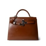 Kelly Sellier 32 Noisette Box Calfskin Palladium Plated [E] Stamp - Image 8