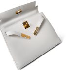 Kelly Sellier 28 White Veau Graine Gold Plated W Circle Stamp - Image 12