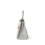 Kelly Sellier 28 White Veau Graine Gold Plated W Circle Stamp - Image 20