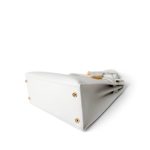 Kelly Sellier 28 White Veau Graine Gold Plated W Circle Stamp - Image 18