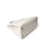 Kelly Sellier 28 White Veau Graine Gold Plated W Circle Stamp - Image 14