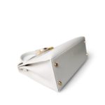 Kelly Sellier 28 White Veau Graine Gold Plated W Circle Stamp - Image 5