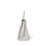 Kelly Sellier 28 White Veau Graine Gold Plated W Circle Stamp - Image 4