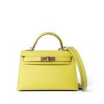 Mini Kelly Sellier Lime Epsom Gold Plated Y Stamp