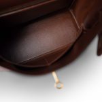 Kelly 28 Maroon Box Calfskin Gold Plated B Square Stamp - Image 11