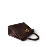 Kelly 28 Maroon Box Calfskin Gold Plated B Square Stamp - Image 9