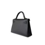 Mini Kelly 20 Sellier Black Veau Epsom Gold Plated Hardware D Stamp - Image 7