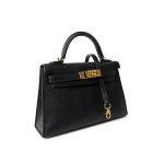 Mini Kelly 20 Sellier Black Veau Epsom Gold Plated Hardware D Stamp - Image 8