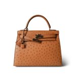 Kelly Sellier 28 Natural Ostrich Gold Plated (X) Stamp - Image 2