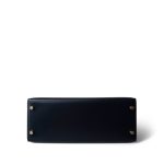 Kelly 28 Sellier Navy Box Calfskin Gold Plated X Circle Stamp - Image 8
