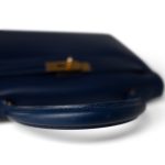 Kelly Sellier 32 Blue Box Calfskin Gold Plated (U) Stamp - Image 3