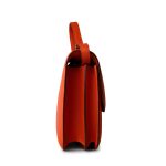 Orange Feu Constance 18 Veau Epsom Leather Gold Plated Hardware X Stamp - Image 13