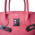 Birkin 30 Rose Azalee Epsom Palladium Plated Y Stamp - Image 7
