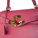 Kelly 28 Rose Lipstick Veau Tadelakt Gold Plated Hardware C Stamp - Image 2
