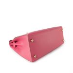 Kelly 28 Rose Lipstick Veau Tadelakt Gold Plated Hardware C Stamp - Image 4