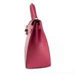 Kelly 28 Rose Lipstick Veau Tadelakt Gold Plated Hardware C Stamp - Image 7