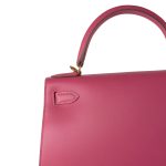 Kelly 28 Rose Lipstick Veau Tadelakt Gold Plated Hardware C Stamp - Image 11