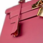 Kelly 28 Rose Lipstick Veau Tadelakt Gold Plated Hardware C Stamp - Image 8