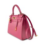 Kelly 28 Rose Lipstick Veau Tadelakt Gold Plated Hardware C Stamp - Image 12