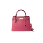 Kelly 28 Rose Lipstick Veau Tadelakt Gold Plated Hardware C Stamp - Image 16