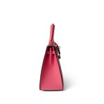 Kelly Sellier 25 Rose Azalee/ Pink Veau Epsom Gold Plated C Stamp - Image 7