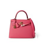 Kelly Sellier 25 Rose Azalee/ Pink Veau Epsom Gold Plated C Stamp - Image 11