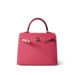 Kelly Sellier 25 Rose Azalee/ Pink Veau Epsom Gold Plated C Stamp - Image 2