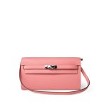 Kelly Wallet To Go Rose Confetti Veau Epsom Palladium Plated U Stamp - Image 2