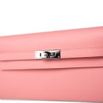 Kelly Wallet To Go Rose Confetti Veau Epsom Palladium Plated U Stamp - Image 5
