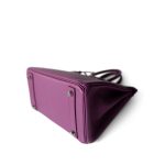 Birkin 25 Cyclamen Veau Epsom Palladium Plated L Square Stamp - Image 11