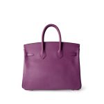Birkin 25 Cyclamen Veau Epsom Palladium Plated L Square Stamp - Image 6