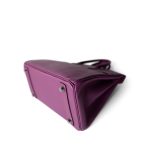 Birkin 25 Cyclamen Veau Epsom Palladium Plated L Square Stamp - Image 17