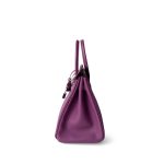 Birkin 25 Cyclamen Veau Epsom Palladium Plated L Square Stamp - Image 7