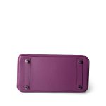 Birkin 25 Cyclamen Veau Epsom Palladium Plated L Square Stamp - Image 13