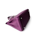Birkin 25 Cyclamen Veau Epsom Palladium Plated L Square Stamp - Image 12