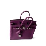 Birkin 25 Cyclamen Veau Epsom Palladium Plated L Square Stamp - Image 19