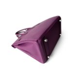 Birkin 25 Cyclamen Veau Epsom Palladium Plated L Square Stamp - Image 15