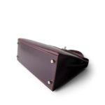 Kelly Sellier 28 Plum Box Calfskin Palladium Plated [F] Stamp - Image 8