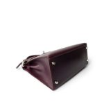 Kelly Sellier 28 Plum Box Calfskin Palladium Plated [F] Stamp - Image 10