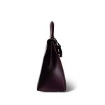 Kelly Sellier 28 Plum Box Calfskin Palladium Plated [F] Stamp - Image 6
