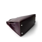 Kelly Sellier 28 Plum Box Calfskin Palladium Plated [F] Stamp - Image 12