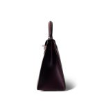 Kelly Sellier 28 Plum Box Calfskin Palladium Plated [F] Stamp - Image 7